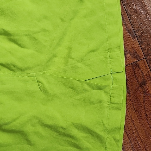 GO Silk Neon Green Silk Pencil Skirt - Picture 5 of 5